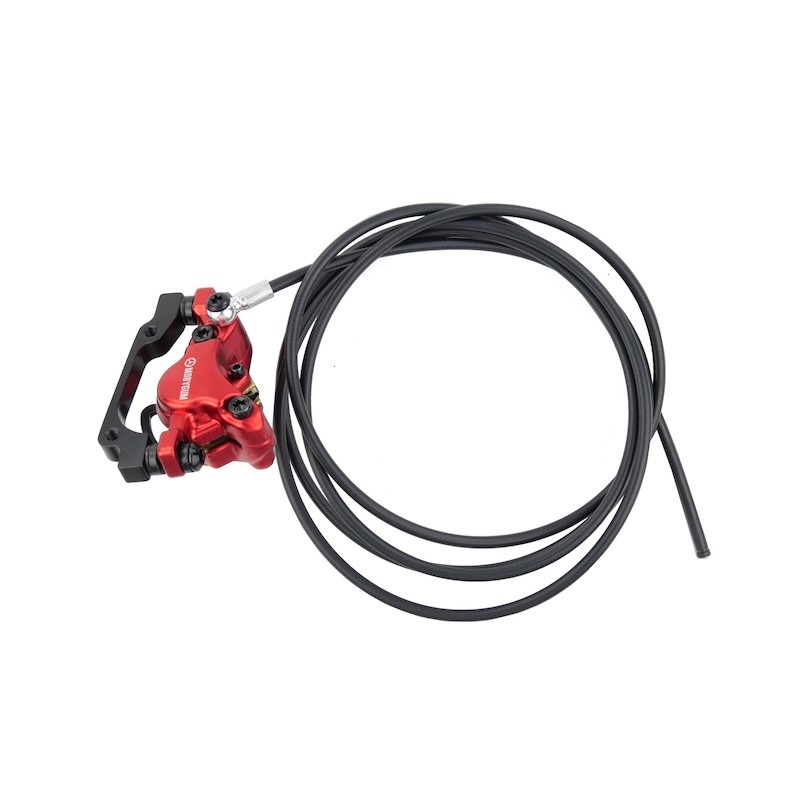 Étrier de frein hydraulique arrière double piston rouge