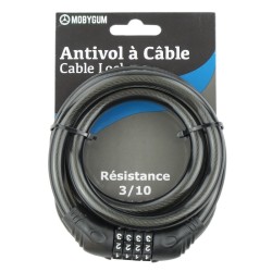 Cadenas Antivol à Câble 115cm emballé