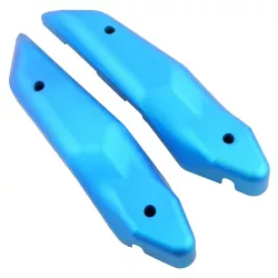 Set de caches plastique de fourche coloris bleu cyan