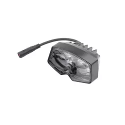 Phare avant LED puissant IPX5 avec faisceau ovale et son connecteur étanche