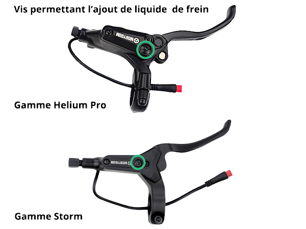 Vis servant pour le remplissage du liquide de frein hydraulique