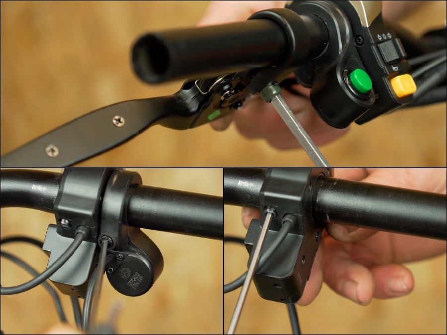 Démontage du guidon pour remplacement du module de commande