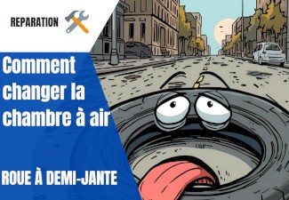 Comment changer la chambre à air ou le pneu de sa trottinette électrique sur une roue équipée d'une demi-jante